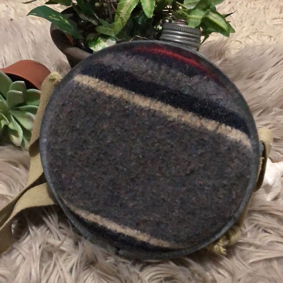 Vintage Accents Vintage Galvanized Metal Wool Blanket Canteen75used Condition Poshmark